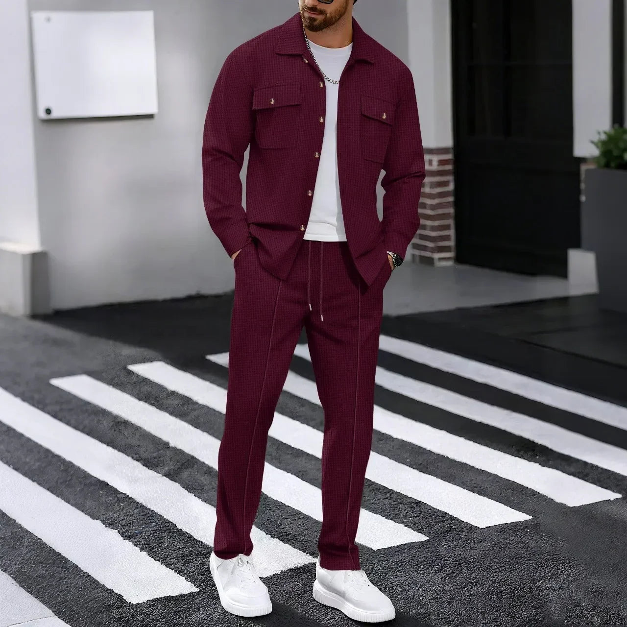 Conjunto Dominus Elite™ com Jaqueta Estruturada e Calça Slim