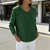 Blusa Manga Longa Noelle™ com Gola Estilizada