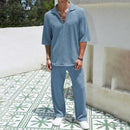 Conjunto Helsinki™ Estilo Old Money em Viscose Texturizada