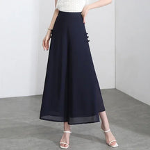 Calça Diva Natural™ Pantalona com Sobreposição Fluida