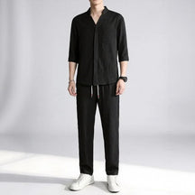Conjunto Jonas™ com Camisa Manga 3/4  e Calça Bolso Faca