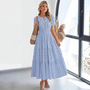 Vestido Floriana™ com Saia em Camadas e Cintura Marcada