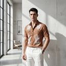 Camisa Vittorio™ em Denim Premium com Lavagem Degradê
