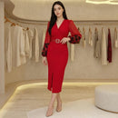Vestido Scarlet™ com Decote Transpassado e Cinto Exclusivo de Brinde!
