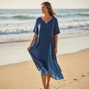 Vestido Miami™ em Viscose Premium com Fenda Lateral Estilizada