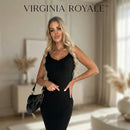 Conjunto Virginia Royale™ com Vestido Minimalista e Top Manga Longa