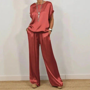 Conjunto Aurelle™ em Seda Cetim Fluida com Toque Super Macio