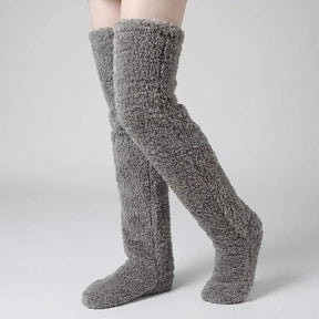 [COMPRE 2 E LEVE 3] Meias Longas Veloura™ em Tecido Felpudo Estilo Pantufa Ultra Macias
