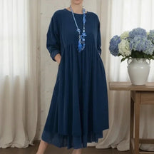 Vestido Delmara™ com Estrutura Solta e Estilo Minimalista
