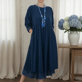 Vestido Delmara™ com Estrutura Solta e Estilo Minimalista